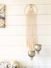 Load image into Gallery viewer, Macrame Wall hanging | Gold ring macrame| Large Circular Macrame