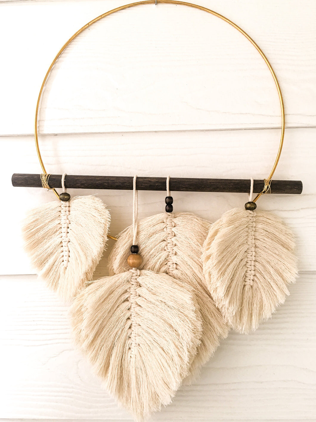 Macrame leaf wall hanging