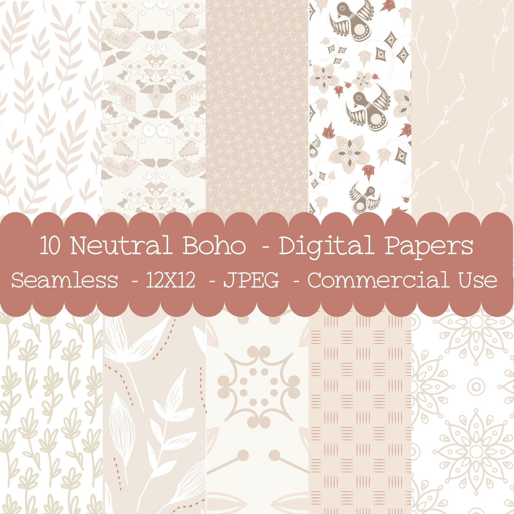 Boho Neutral Seamless Pattern