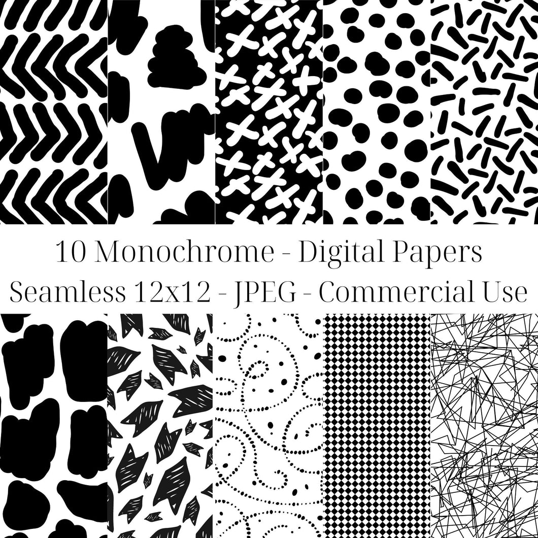 Black and White Seamless pattern